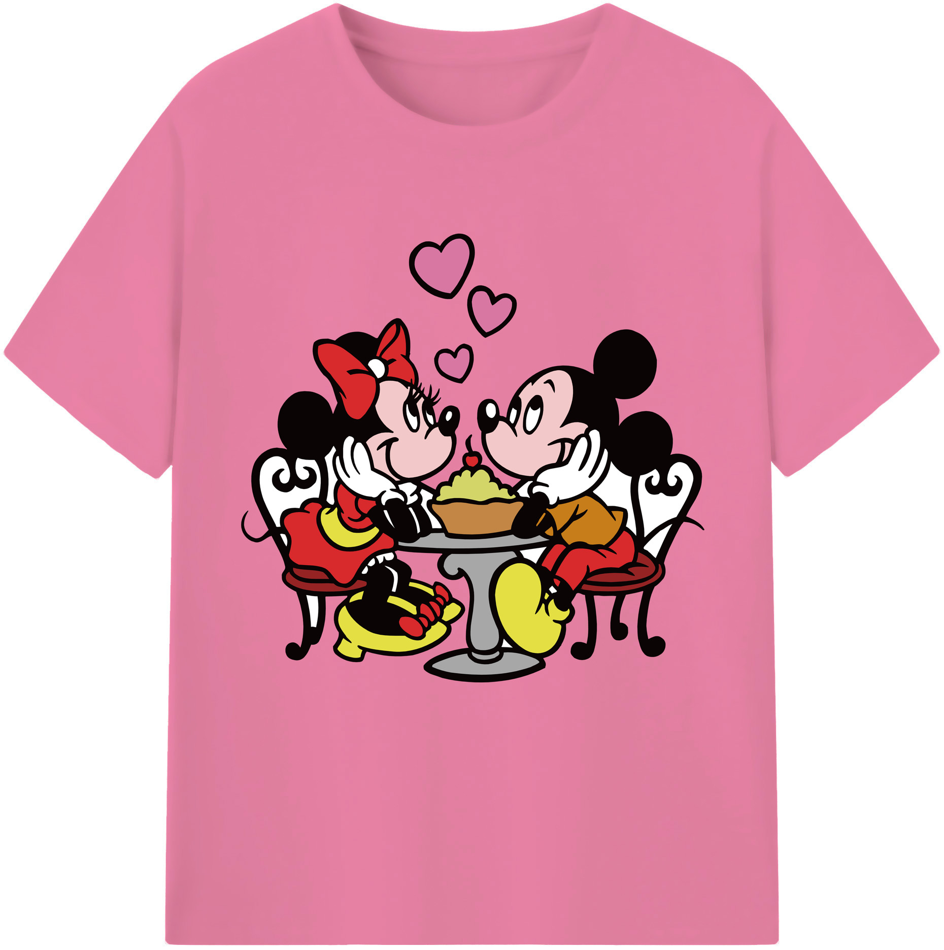 （画像用） ミッキーマウス Mickey Mouse 綿100％半袖Tシャツ（フロントプリント）